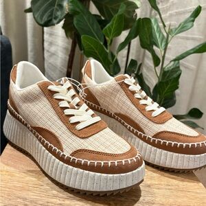 New! Women's Persephone Brown & Cream Sneakers/Size 8